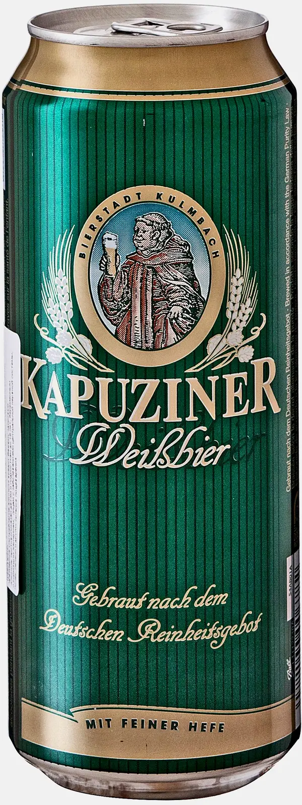 Пиво Kapuziner Weissbier светлое нефильтрованное пастеризованное 5.4% 500мл