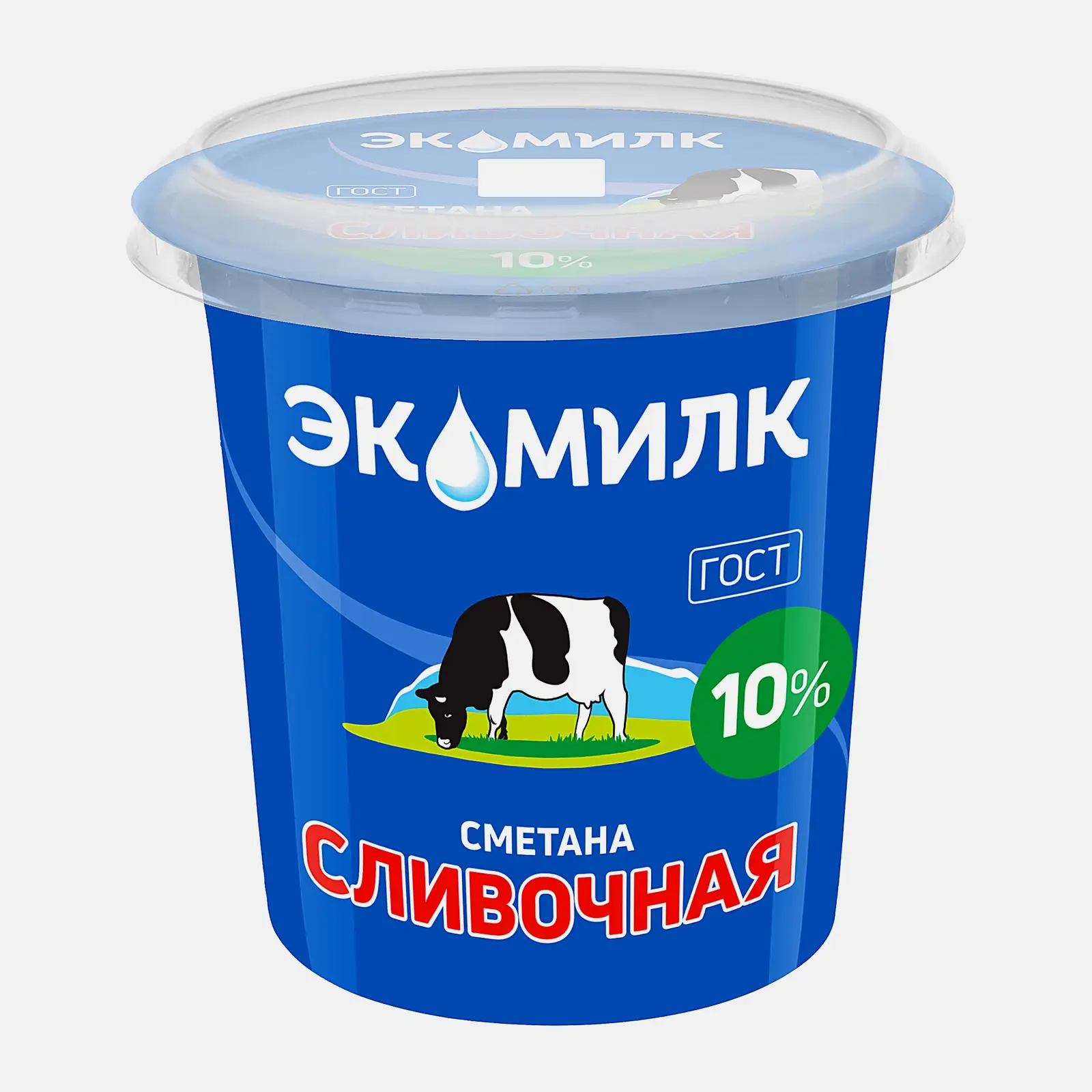 Изображение товара Сметана Экомилк сливочная 10% 300г