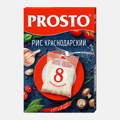 Рис Prosto Краснодарский круглозерный 8пак*62.5г