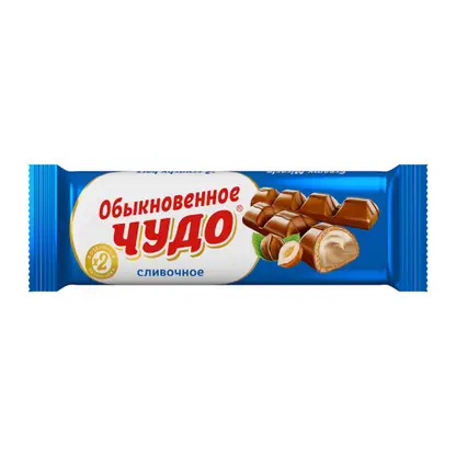 Изображение товара Батончик сливочный Обыкновенное чудо 55г - хрустящий шоколадный деликатес