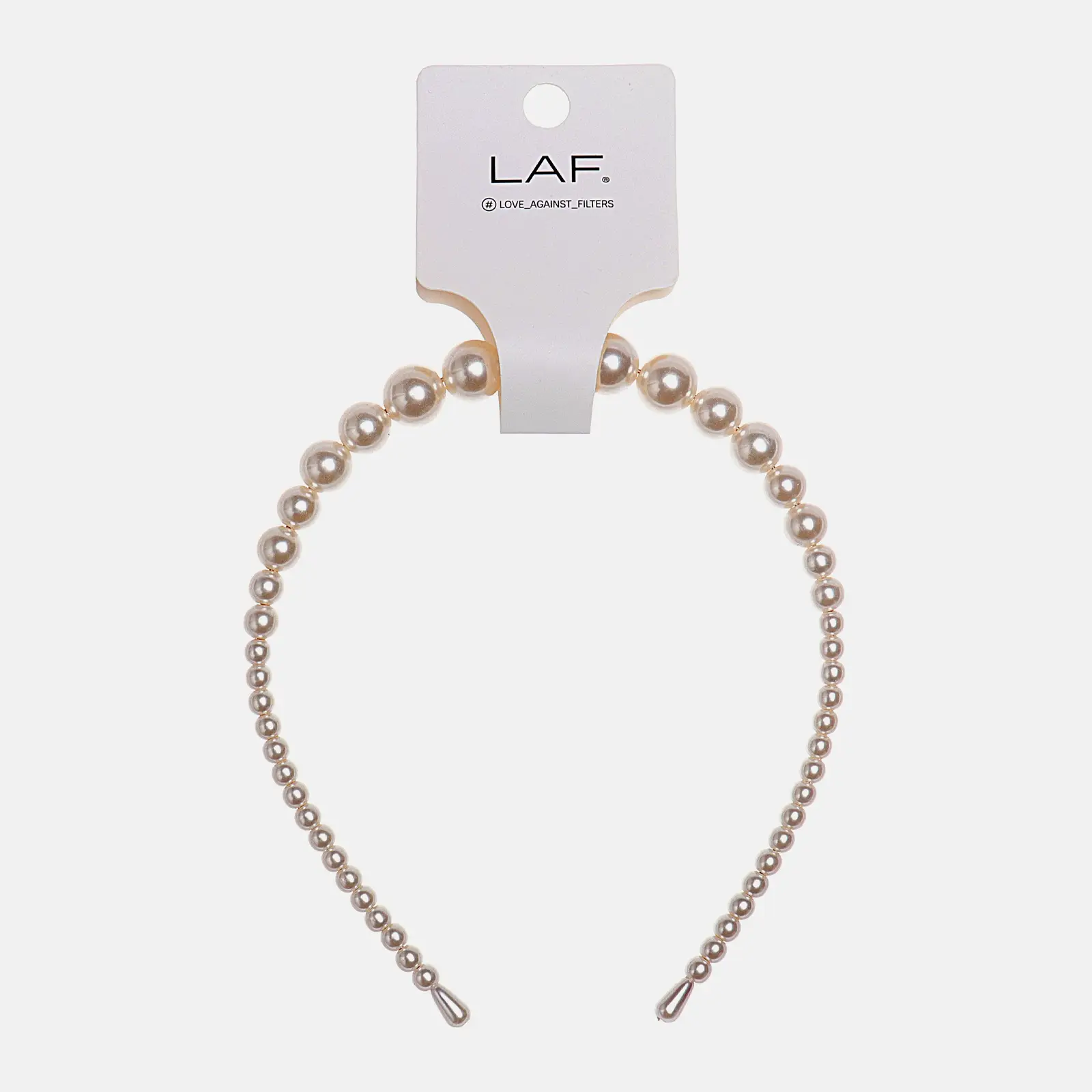 Ободок для волос LAF Жемчуг в ассортименте 14*12*0.5см