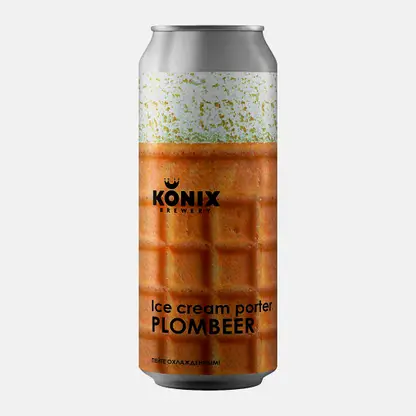 Пивной напиток Konix Ice Cream Porter Plombeer темный нефильтрованный 7% 450мл