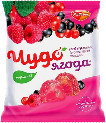 Мармелад Чудо-ягода яркий вкус малины брусники черной смородины 250г