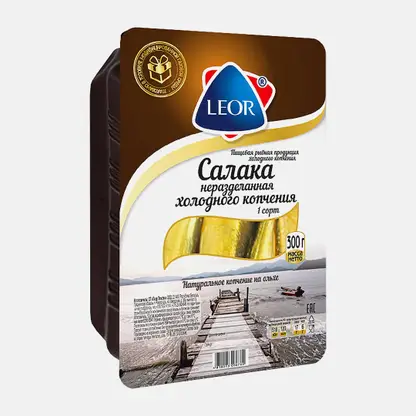 Салака неразделанная холодного копчения Leor 300г