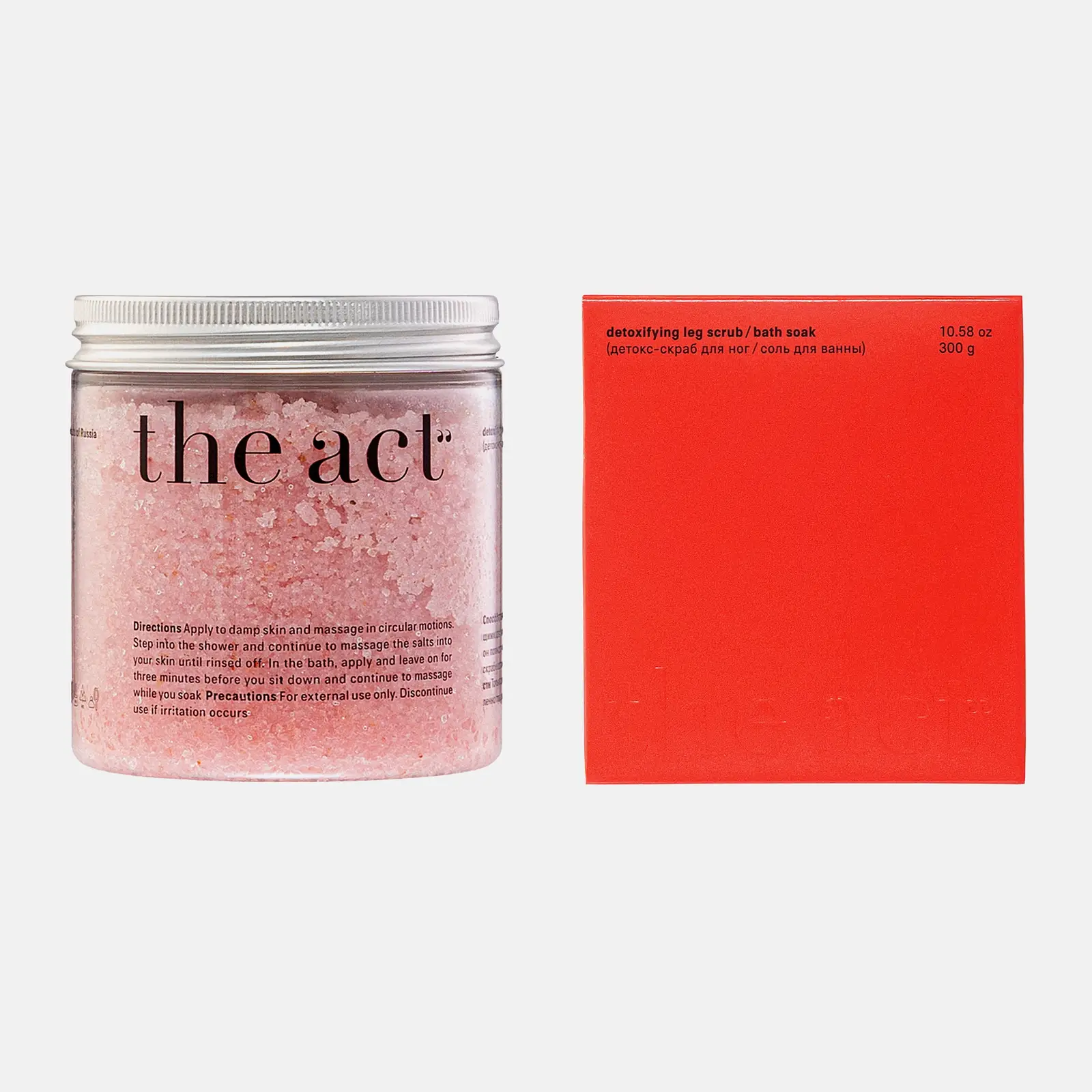 Детокс-скраб для ног и соль для ванны Грейпфрут The Act 300г