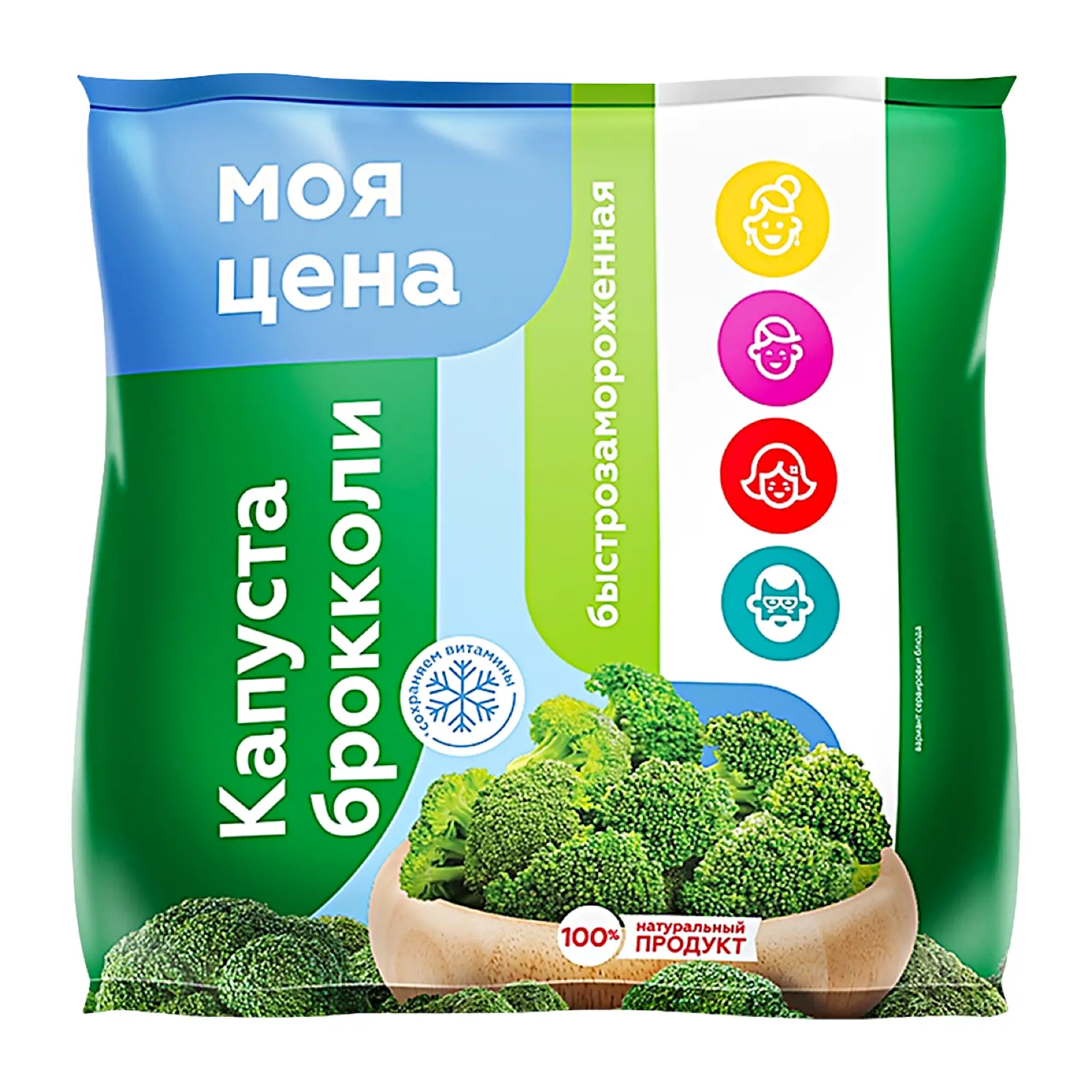 Брокколи Моя цена соцветиями быстрозамороженная 700г — в каталоге на сайте  сети Магнит | Краснодар