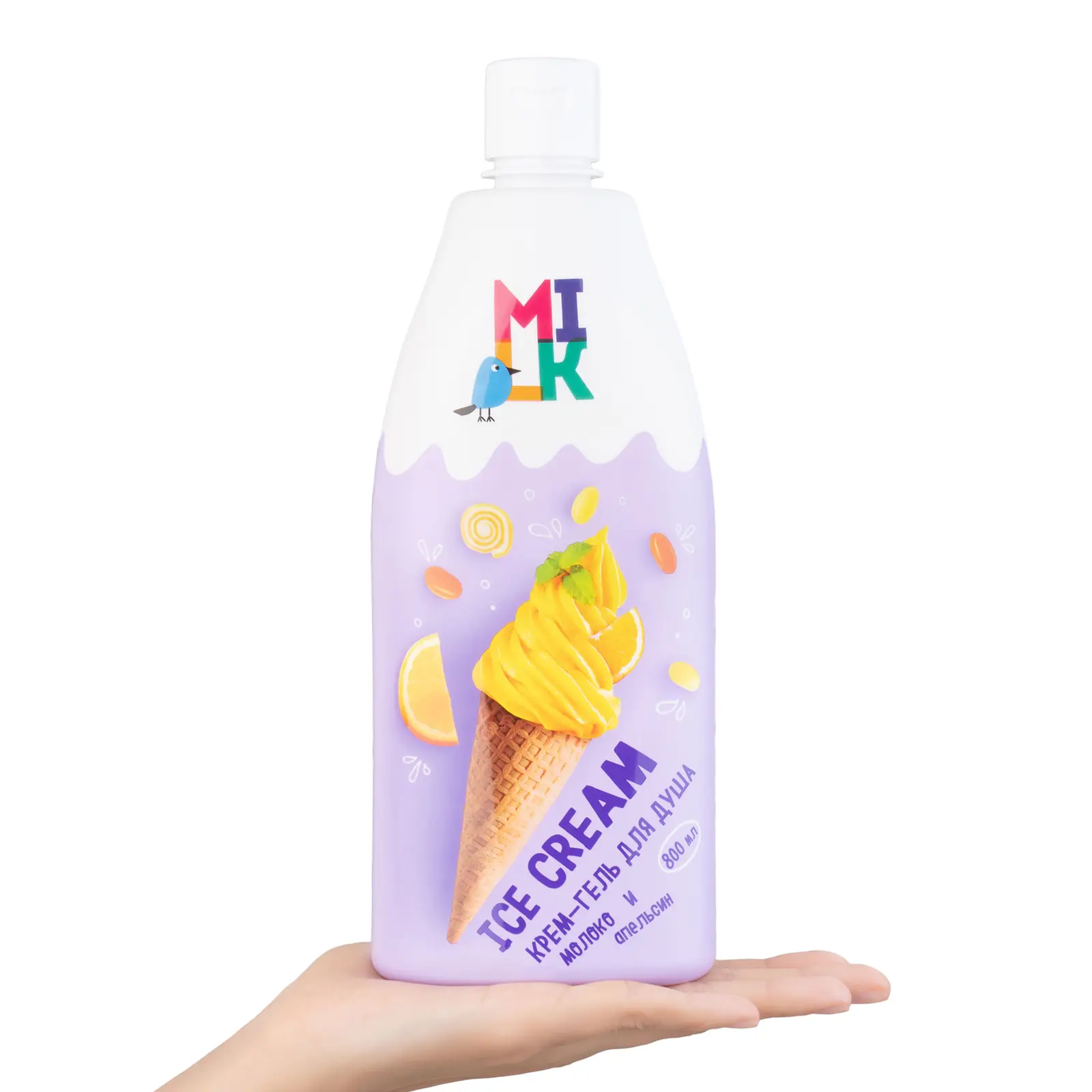 Гель-крем для душа Milk Молоко-апельсин 800мл