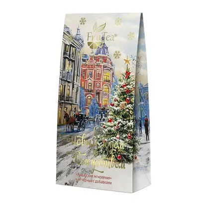 Изображение товара Чай чёрный Frutea листовой подарочный Новогодний 50г в ассортименте
