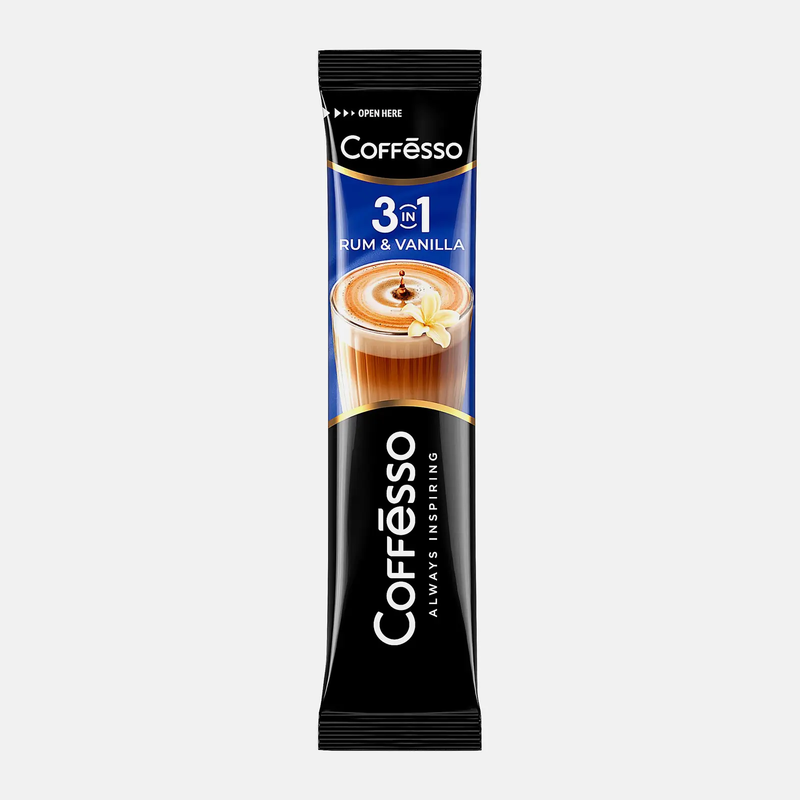 Изображение товара Напиток кофейный 3в1 Rum & Vanilla Coffesso 14г Изображение товара Напиток кофейный 3в1 Rum & Vanilla Coffesso 14г