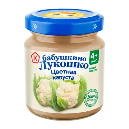 Изображение товара Пюре Бабушкино Лукошко из цветной капусты 100г