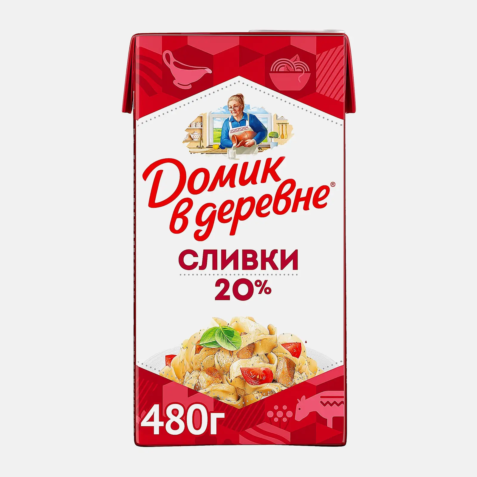 Изображение товара Сливки Домик в деревне стерилизованные 20% 480 г натуральные