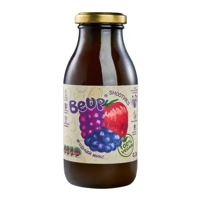 Изображение товара Ягодный смузи Be Up 300мл натуральный и вкусный напиток