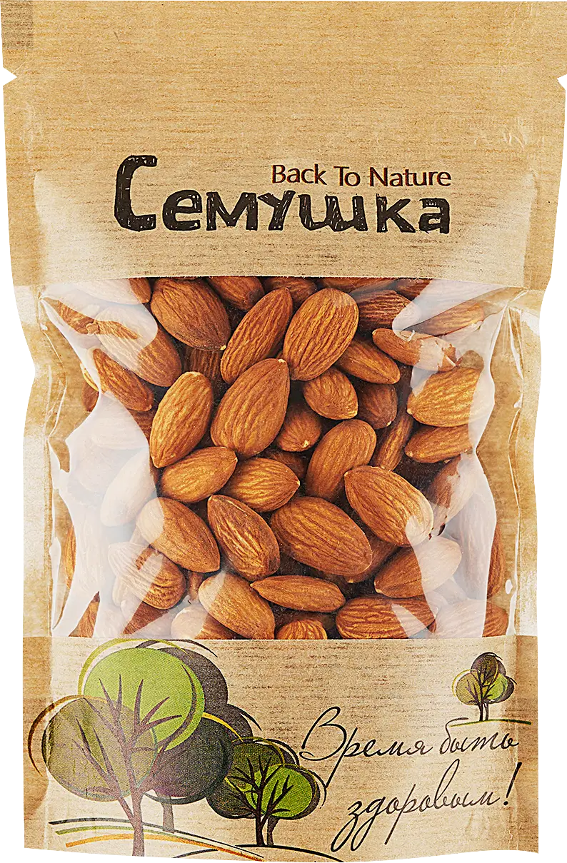 Изображение товара Миндаль жареный Семушка 110г натуральный орех полезный перекус