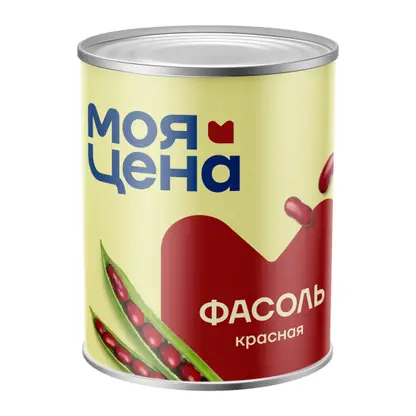 Изображение товара Фасоль Моя цена красная натуральная 360г 