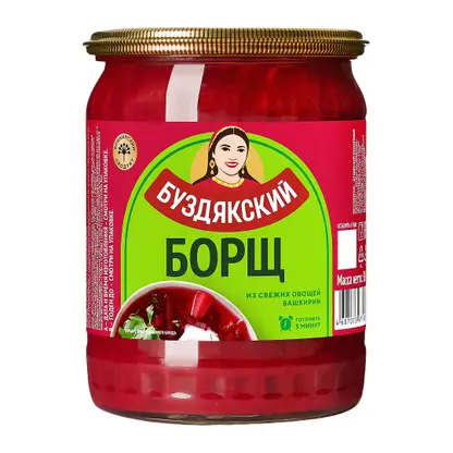 Изображение товара Борщ Буздякский из свежей капусты с зеленью 500г
