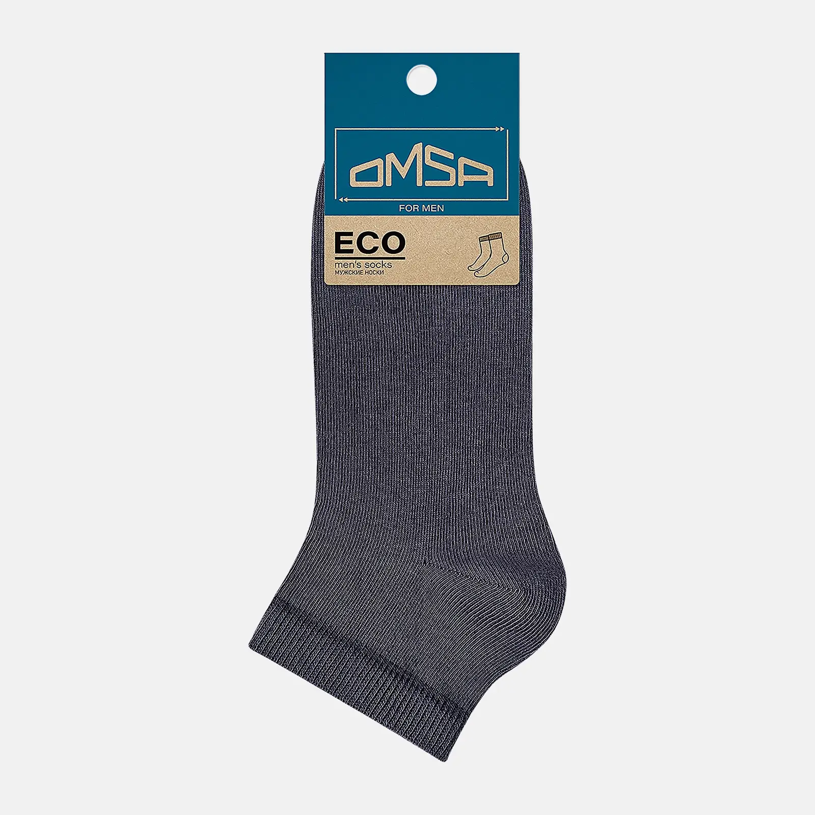 Мужские носки Omsa Eco темно-серые 402 р.31-33 (45-47) 