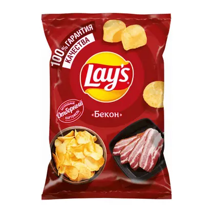 Изображение товара Чипсы Lays картофельные Бекон 140г