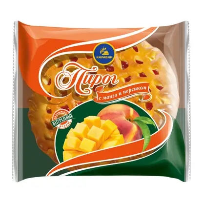 Изображение товара Пирог манго-персик Каравай 230г