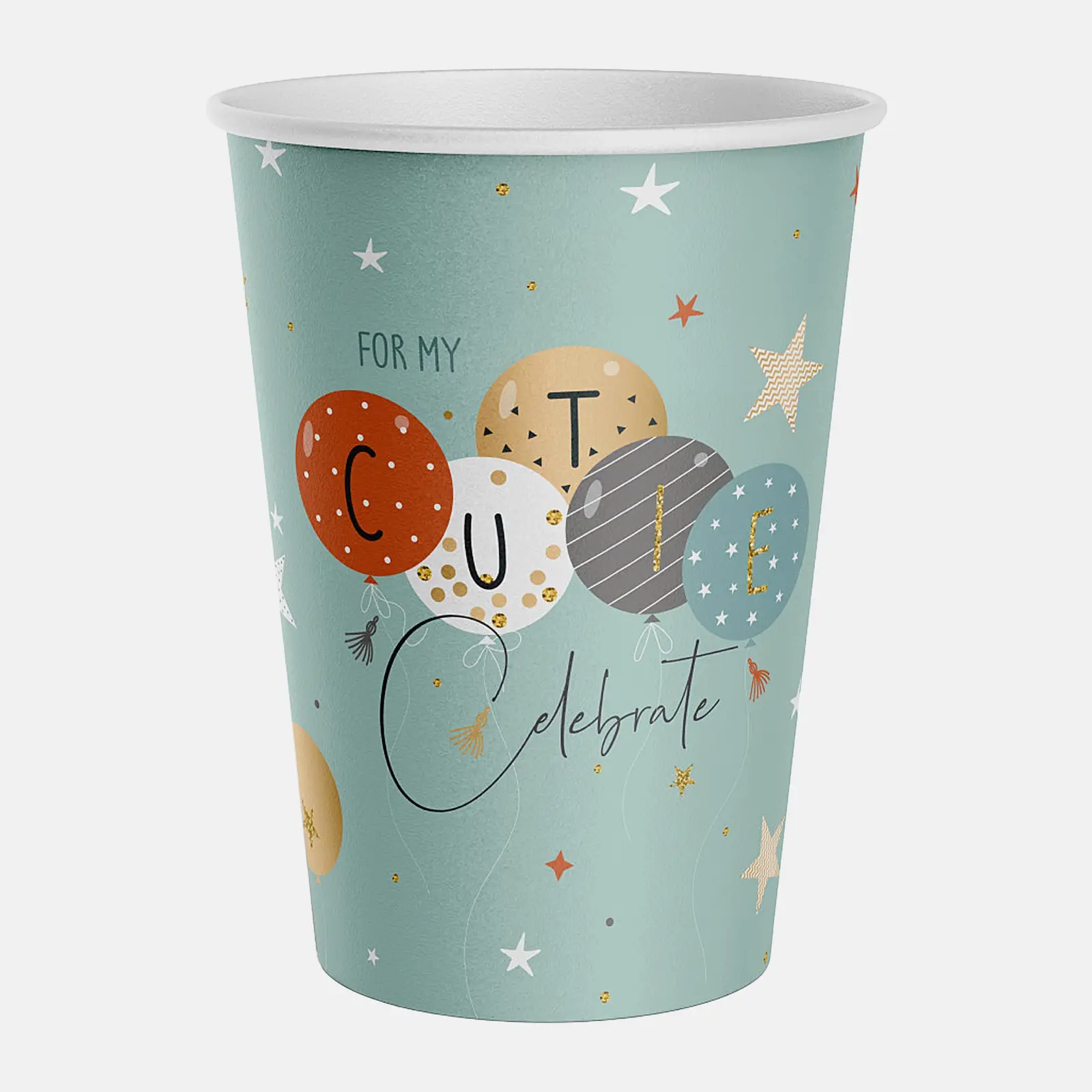 Стаканы картонные Пакетико Party 250мл 6шт в ассортименте