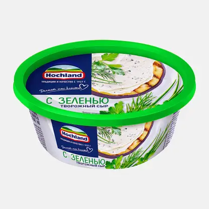 Сыр творожный Hochland с зеленью 60% 140г