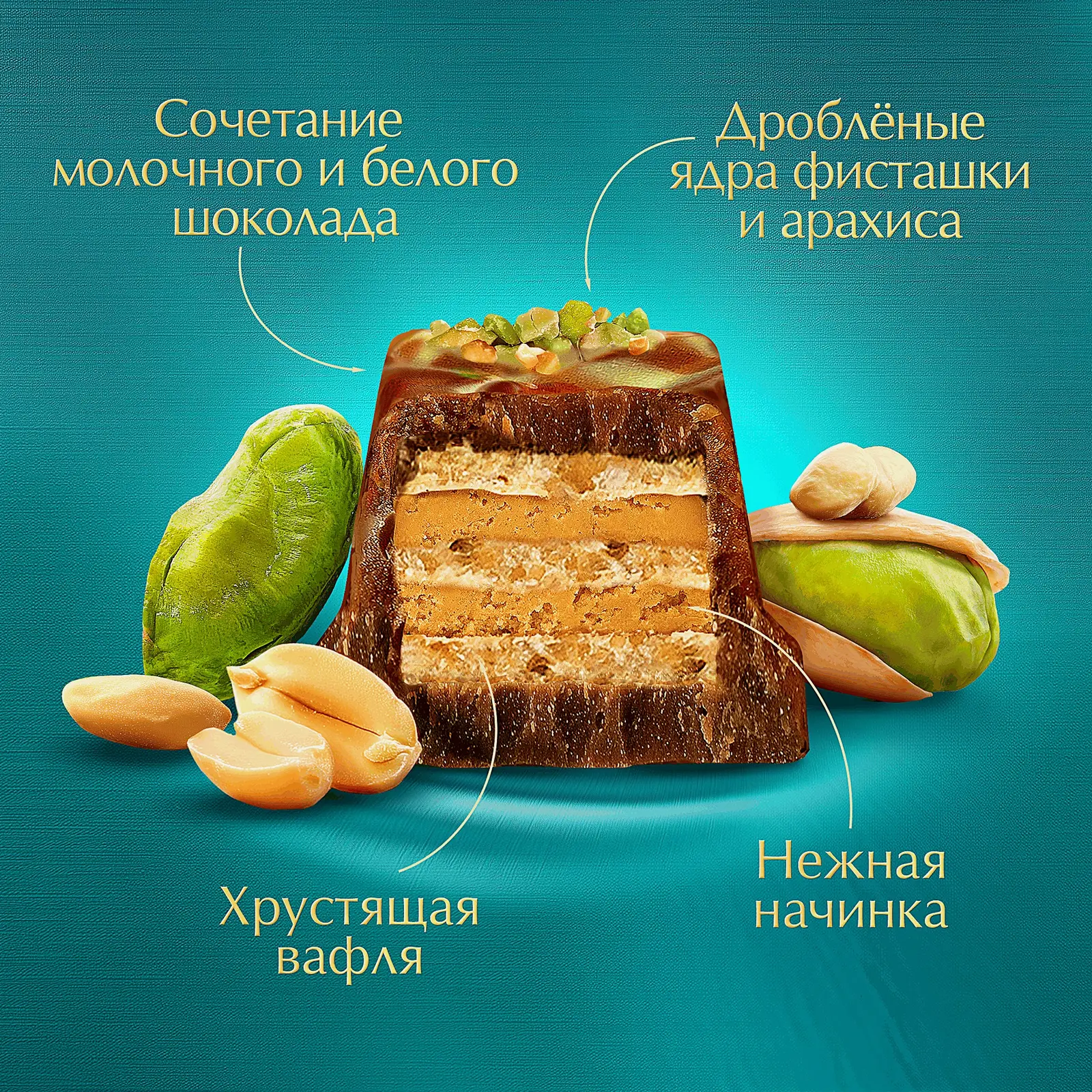 Шоколад со вкусом фисташек Комильфо 102г