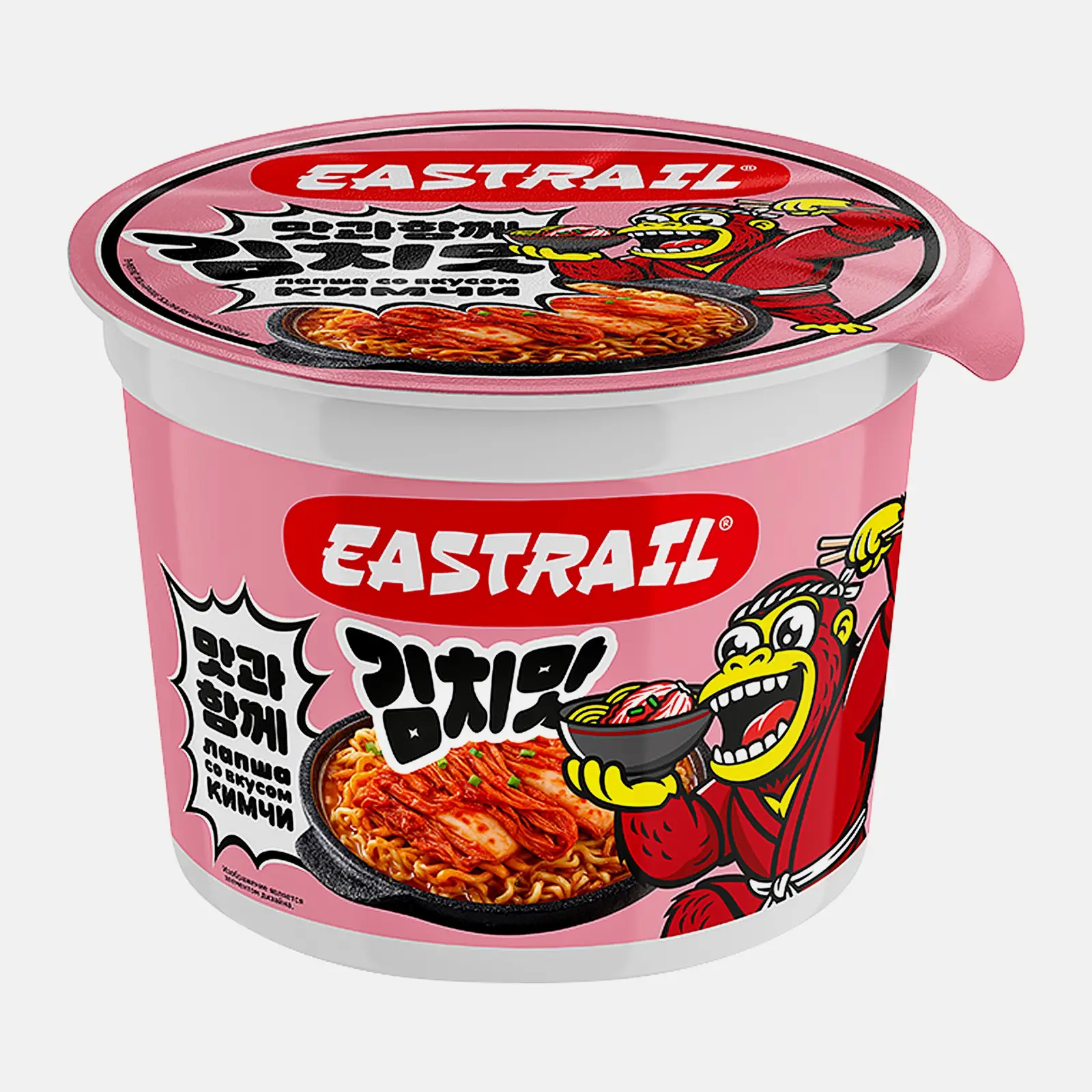 Изображение товара Лапша быстрого приготовления Eastrail кимчи и острая курица 105г Изображение товара Лапша быстрого приготовления Eastrail кимчи и острая курица 105г