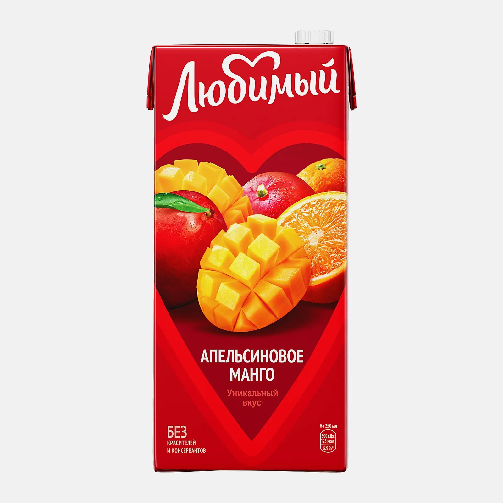 Изображение товара Любимый Апельсиновое манго 1.93л - фруктовый сок с манго и апельсином