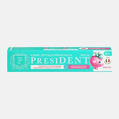 Зубная паста детская Жвачка President 6+ 70г