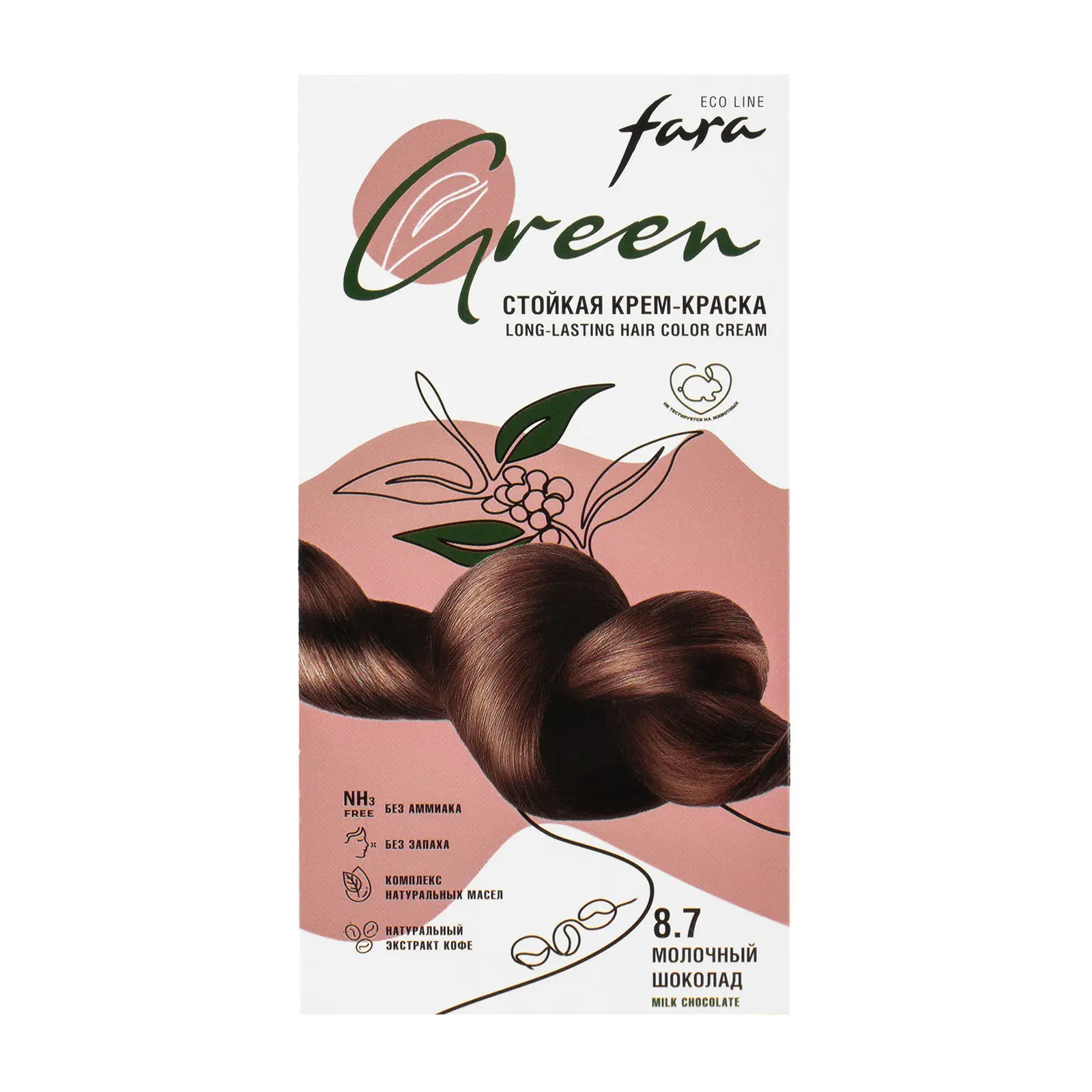 Краска для волос Fara Green Eco Line 8.7 Молочный шоколад