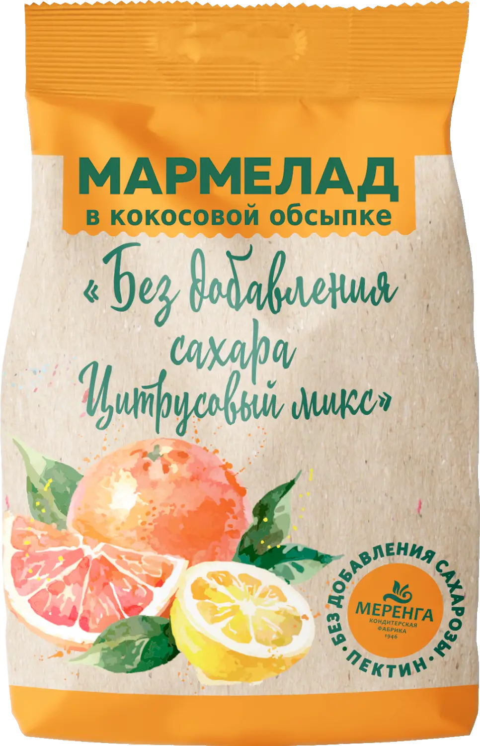 Изображение товара Мармелад желейный в кокосовой обсыпке Цитрусовый микс Меренга 220г