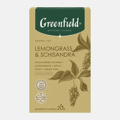 Чайный напиток Greenfield Natural Tisane Лемонграсс и катайский лимонник 20 пирамидок