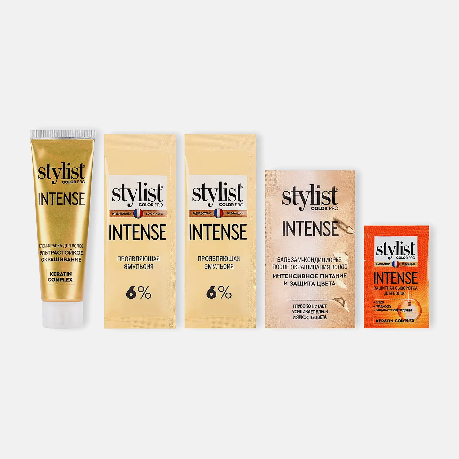 Крем-краска для волос Stylist Color Pro Intense 1.0 Глубокий черный 118мл