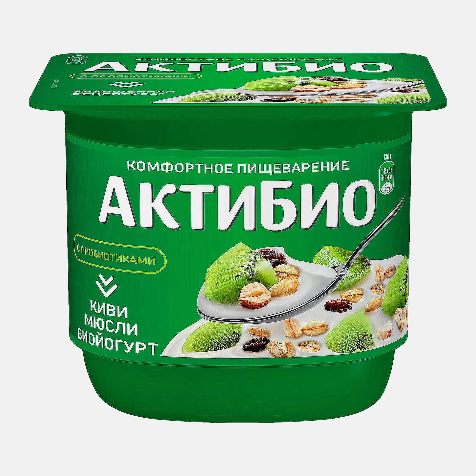 Биойогурт Актибио Киви мюсли 3% 130г