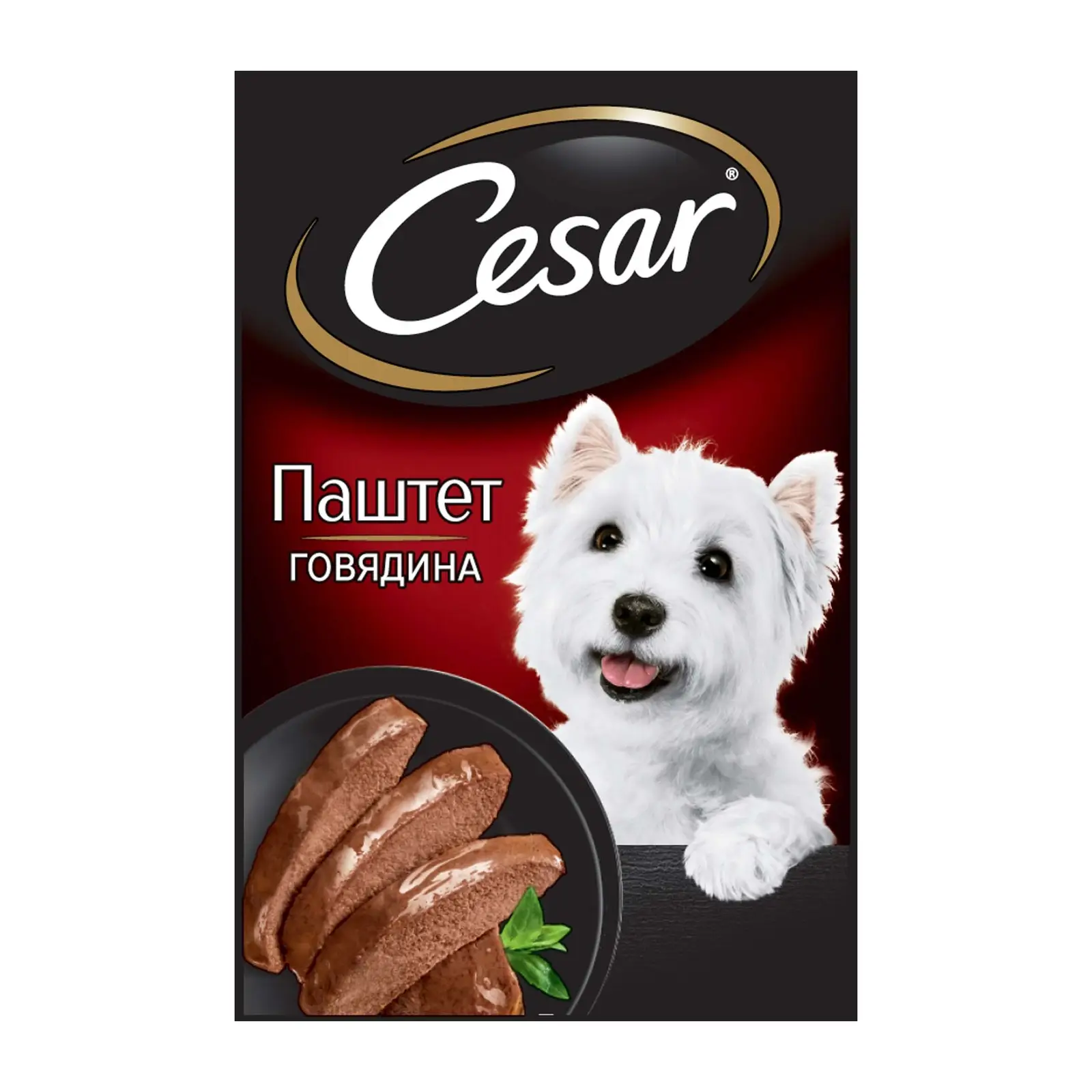 Влажный корм для взрослых собак Cesar Паштет Говядина 80г