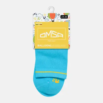 Детские носки Лапки голубые р.31-34 Omsa For Kids 21P61
