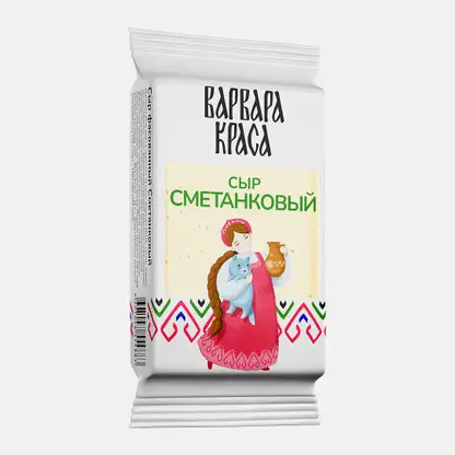 Сыр Сметанковый Варвара Краса 50% 160г