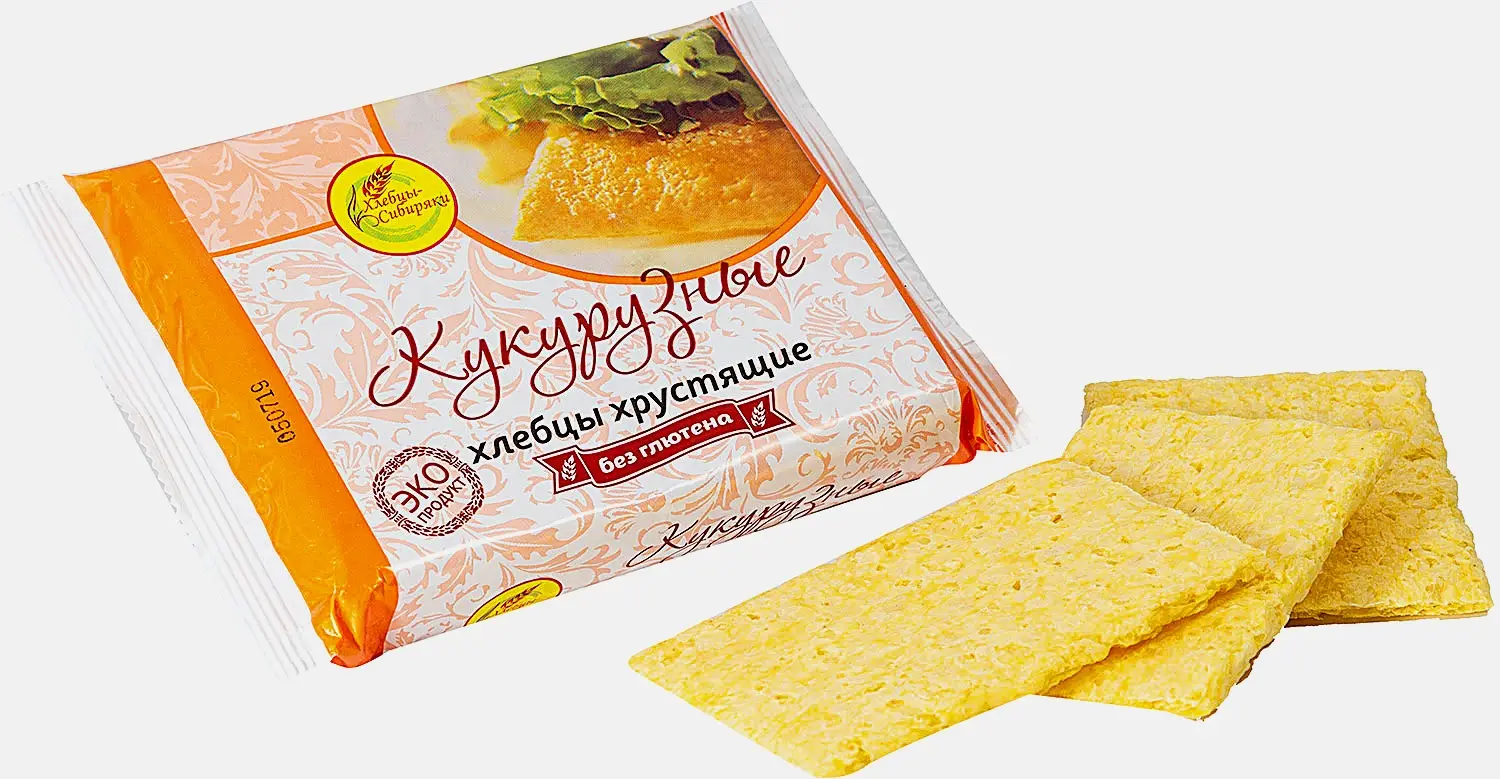 Хлебцы кукурузные Хлебцы-Сибиряки 60г Хлебцы кукурузные Хлебцы-Сибиряки 60г