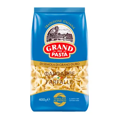 Изображение товара Макароны Grand Di Pasta Farfalle 400г Изображение товара Макароны Grand Di Pasta Farfalle 400г