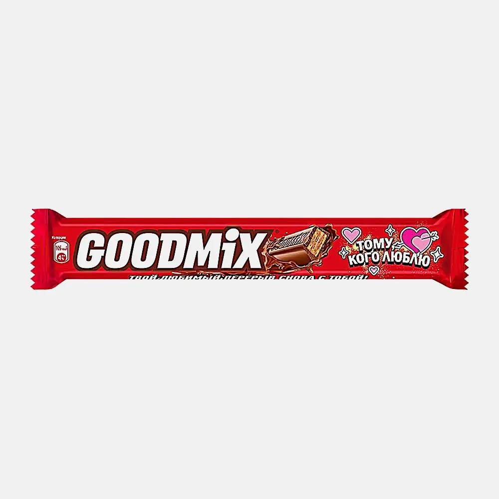 Изображение товара Шоколадный батончик Goodmix с вафлей 40г молочный шоколад