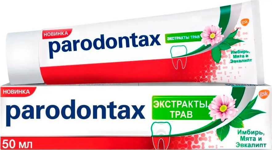 Зубная паста Parodontax экстракт трав имбирь мята эвкалипт 50мл