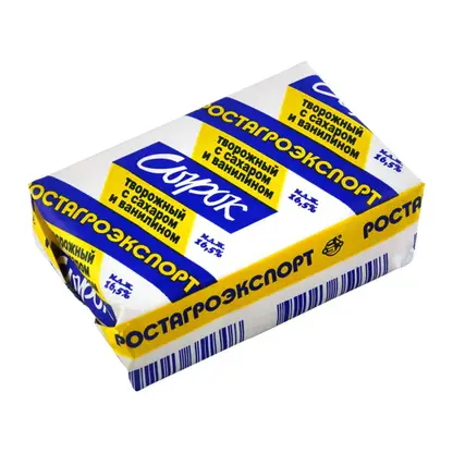 Изображение товара Сырок творожный Ростагроэкспорт с ванилином 16.5% 90г