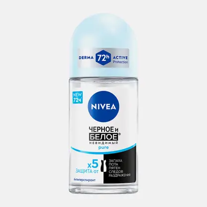 Антиперспирант Невидимая защита для черного и белого Pure NIVEA 50мл
