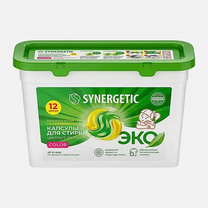 Капсулы для стирки Color Synergetic 12шт