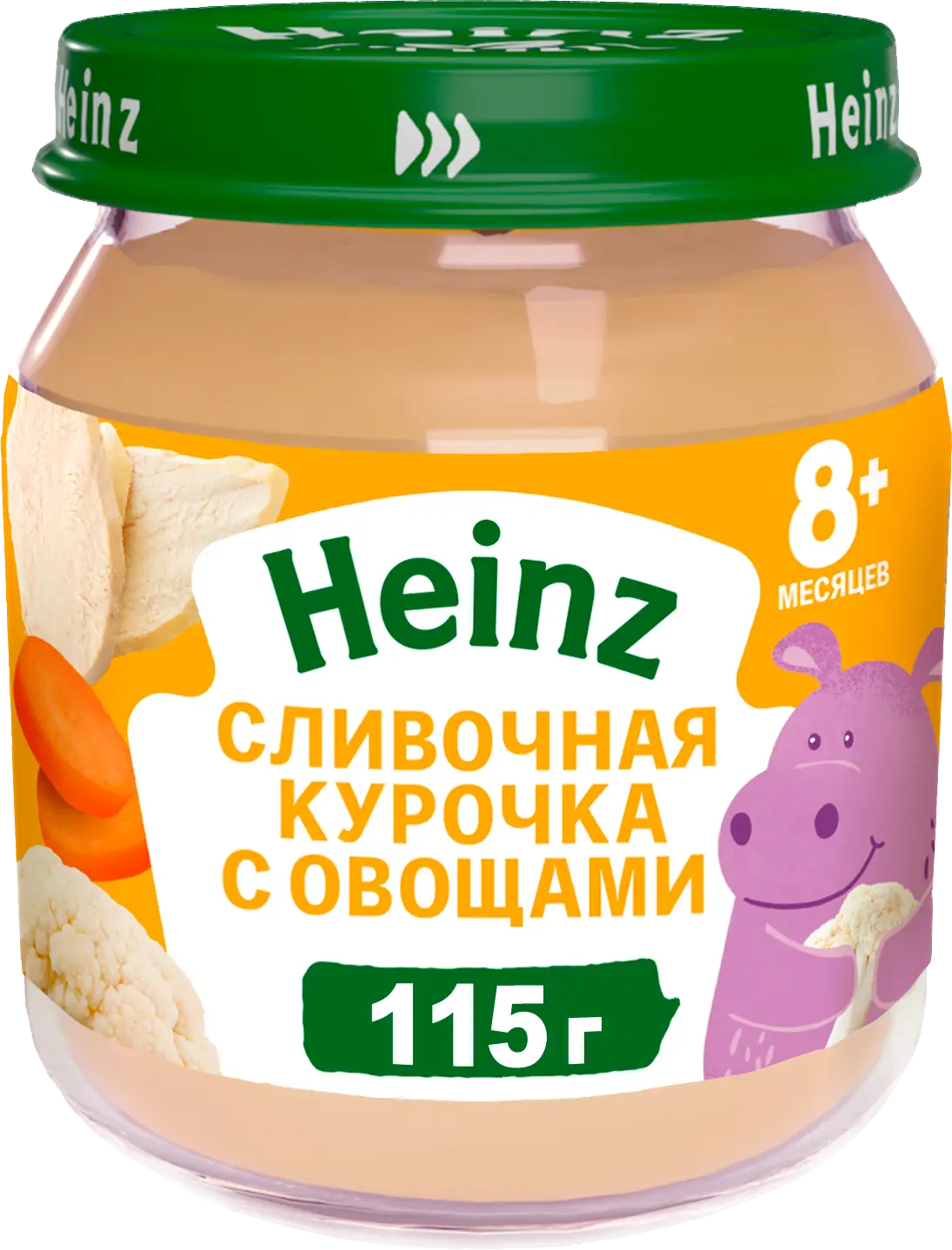 Пюре детское мясное Heinz Сливочное курица с овощами с 8 месяцев 115г — в  каталоге на сайте сети Магнит | Краснодар