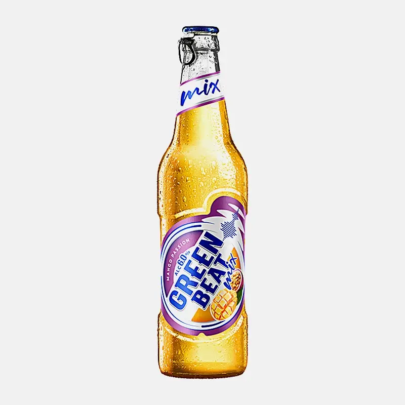 Пивной напиток GreenBeat Mix Mango Passion Fruit пастеризованный 6% 450мл