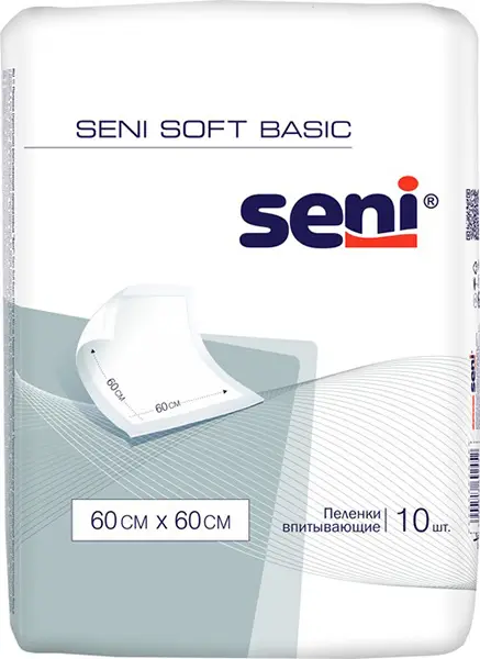 Пеленки Seni Soft Basic 60х60см 10шт