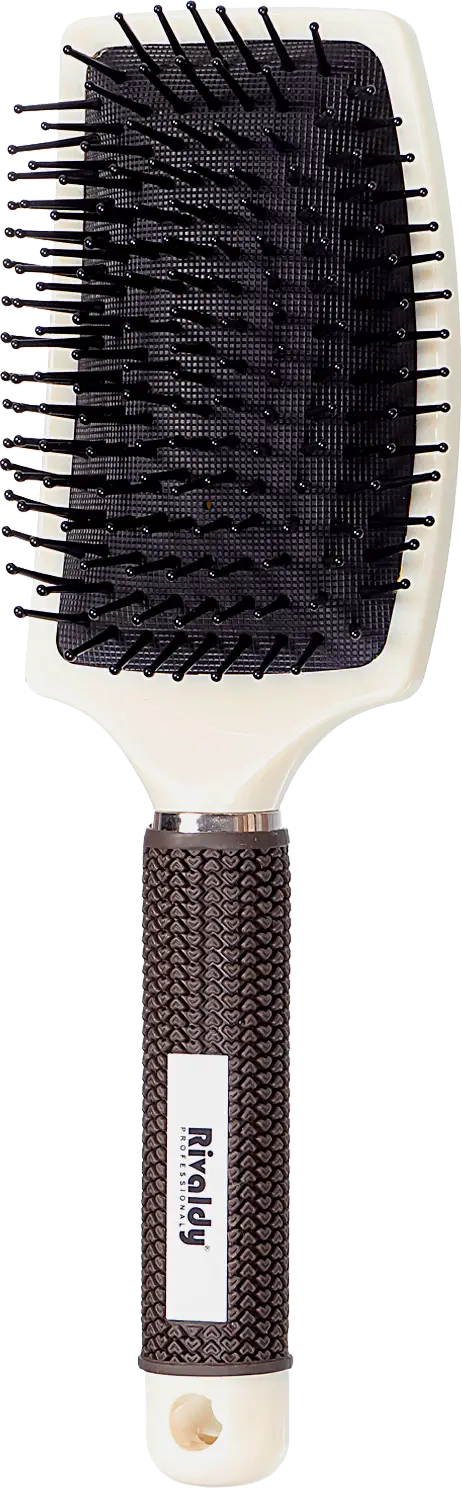 Расческа массажная Магнат прямоугольная белая 5*26*7.5см 142г