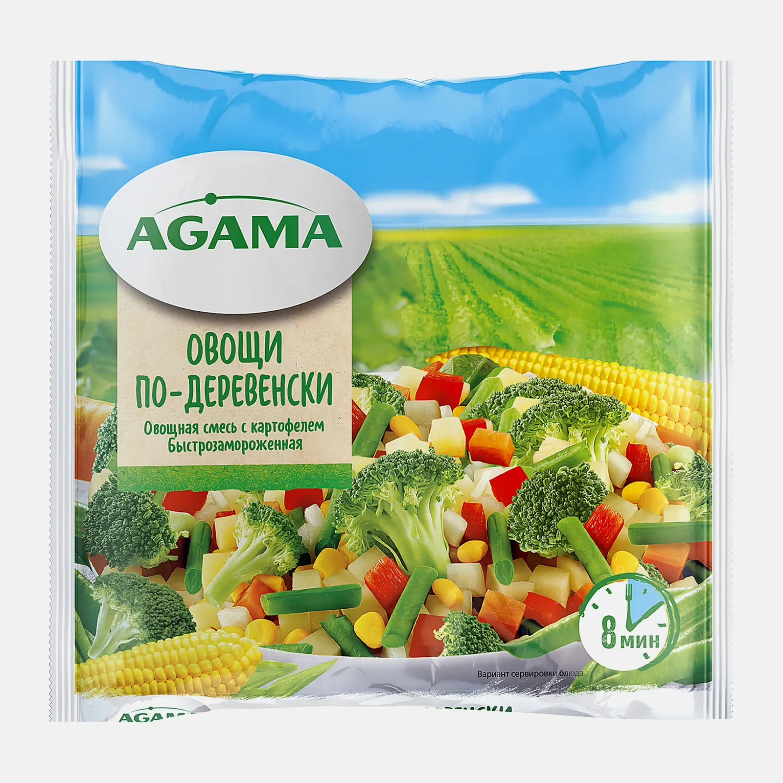Изображение товара Овощи по-деревенски Agama с картофелем 400г - замороженные овощи