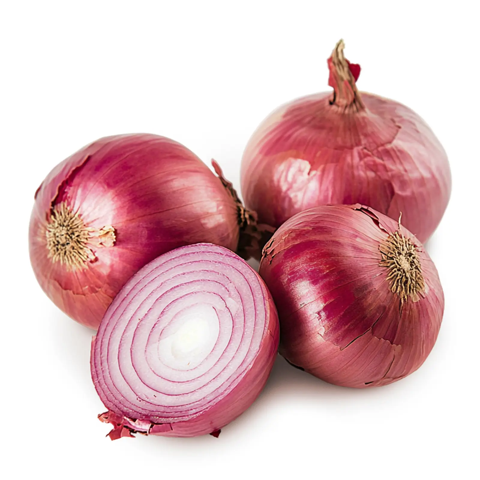 Изображение товара Красный лук 3 шт свежий и сочный для салатов и маринадов