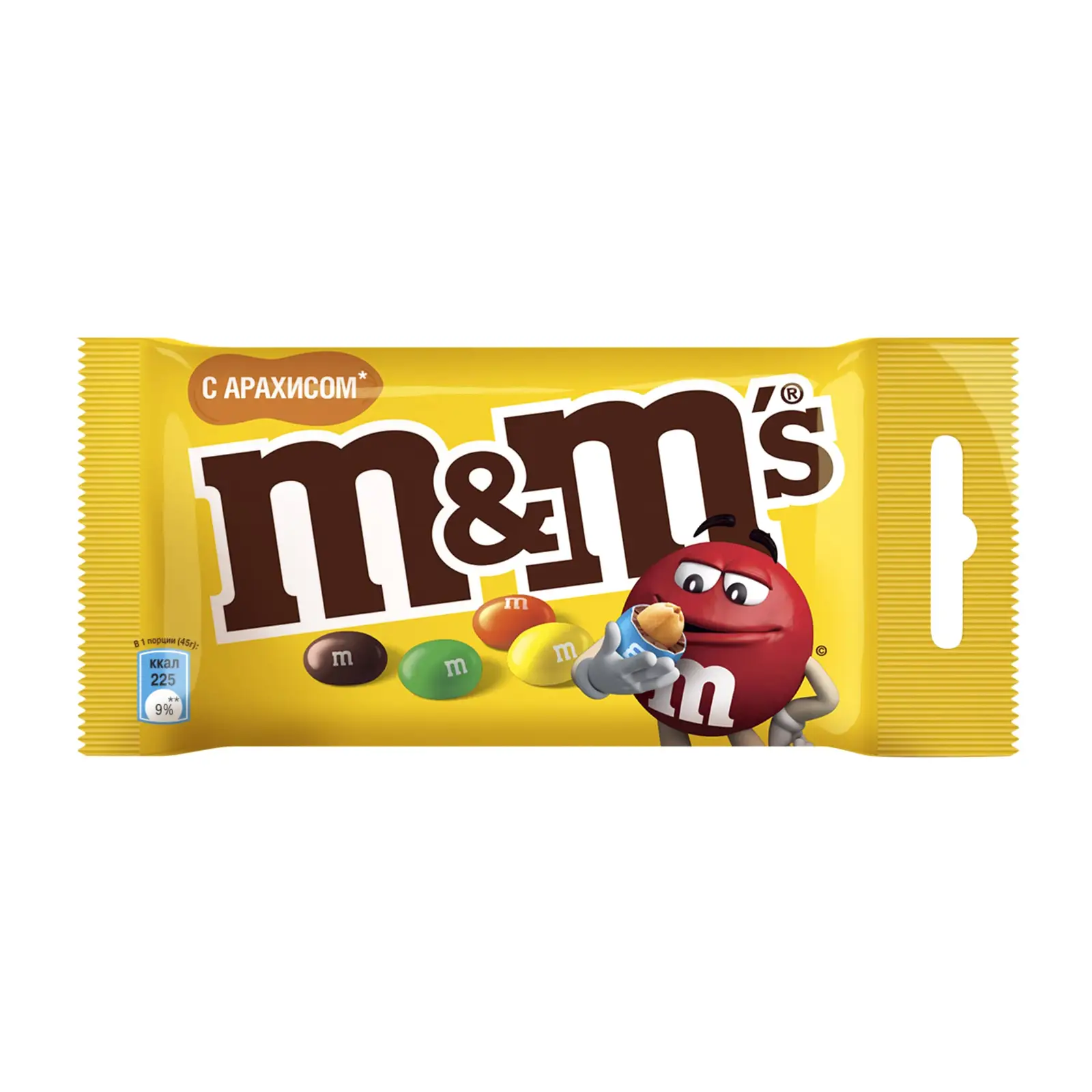 Драже с арахисом и молочным шоколадом M&M's 45г